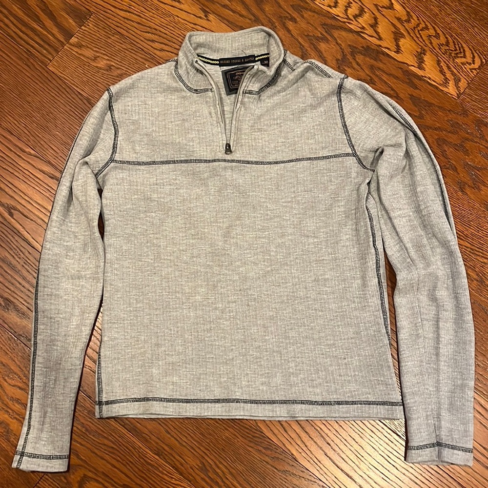 Washed Stoned and Beaten zip neck sweater size mens medium